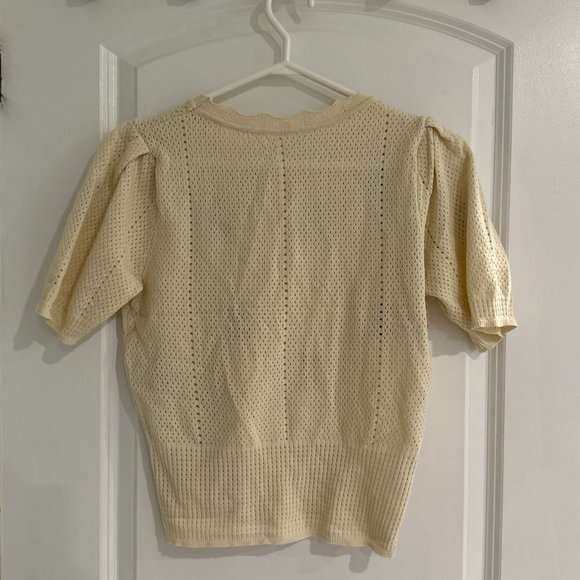 White Cherry Print Top - Picture 2 of 2